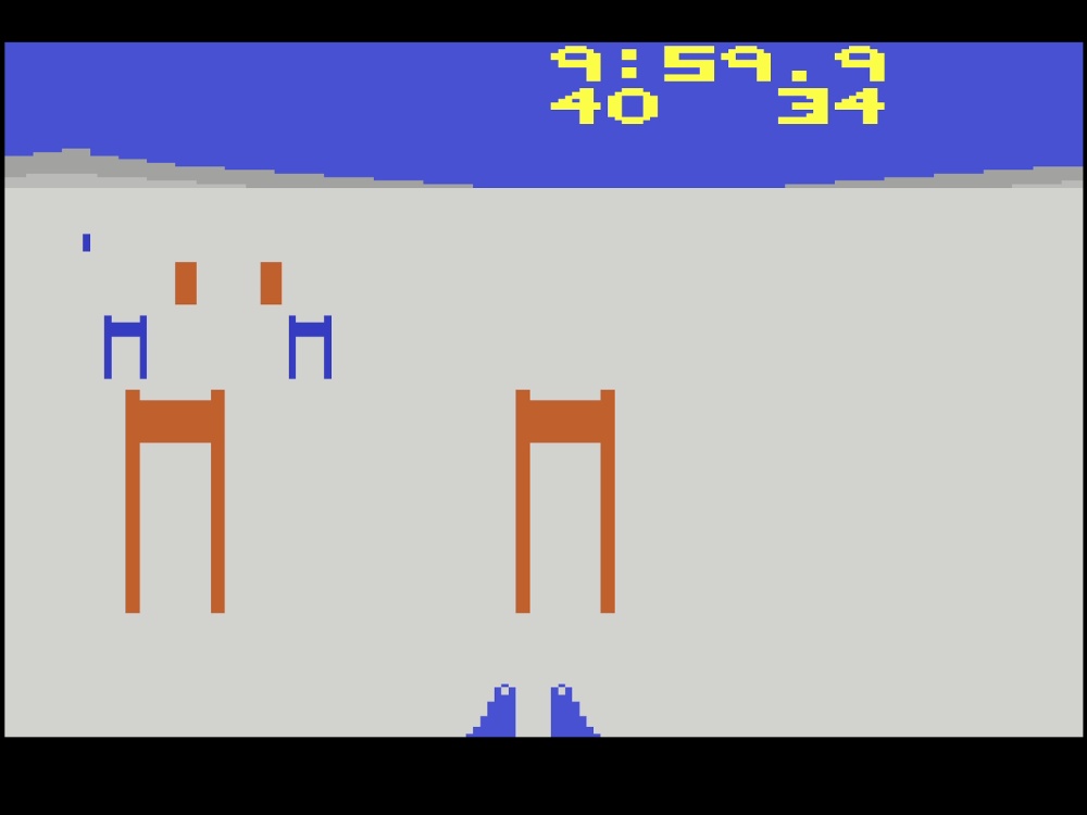 Gameplay of Mogul Maniac for Atari 2600